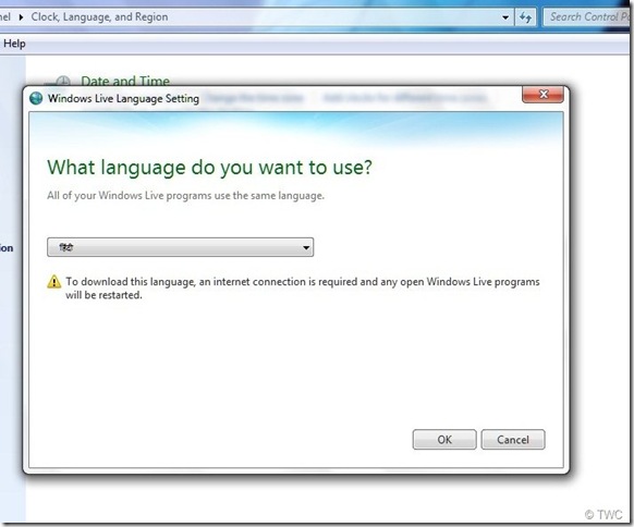 04 วิธีการเปลี่ยนภาษาใน Windows Live Essentials 2011