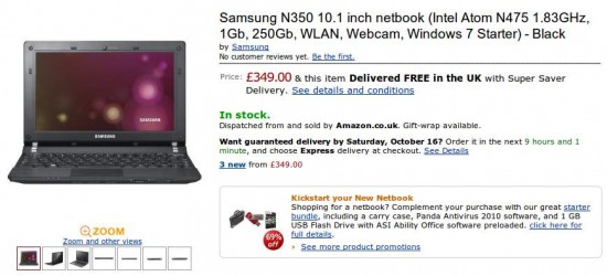 05-01 Samsung N350 และ NF210 ตอนนี้ออกมาขายที่อังกฤษแล้ว
