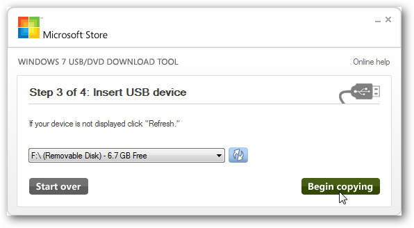 03 ลง Windows จากแฟลชไดรว์ผ่าน Windows 7 USB DVD Download Tool