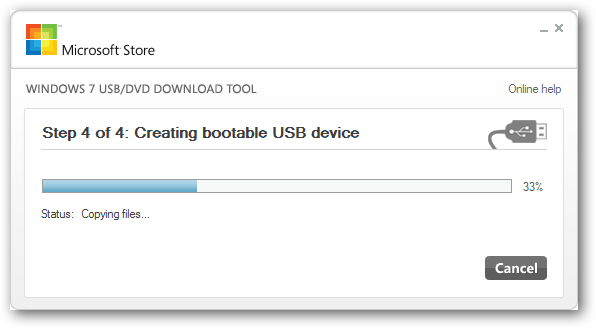 04 ลง Windows จากแฟลชไดรว์ผ่าน Windows 7 USB DVD Download Tool