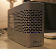 MSI GUS II กล่องใส่กราฟิกการ์ดแยกเสริมพลังให้กับ MacBook โดยเชื่อมต่อผ่านพอร์ต Thunderbolt
