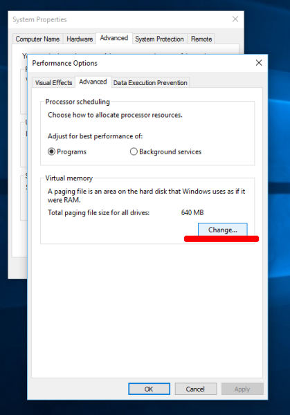 Windows 10 page file settings-3