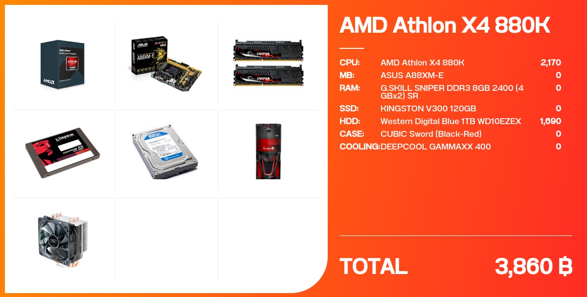 AMD Athlon X4 880K - จัดสเปค - Notebookspec