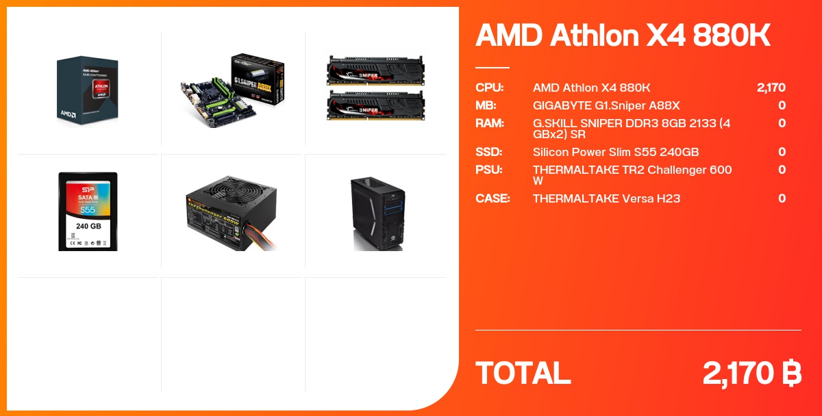 AMD Athlon X4 880K - จัดสเปค - Notebookspec