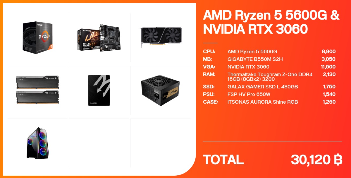 ryzen 5 5600g rtx 3060 games