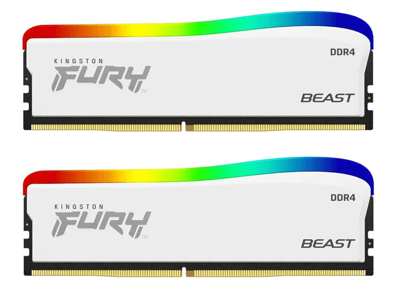 KINGSTON FURY Beast RGB DDR4 32GB (16GBx2) 3600 White - ราคาแรม