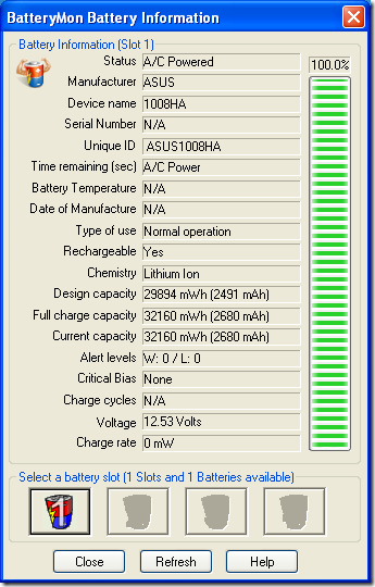 batt info