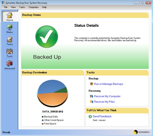 Backup Exec System Recovery 2010