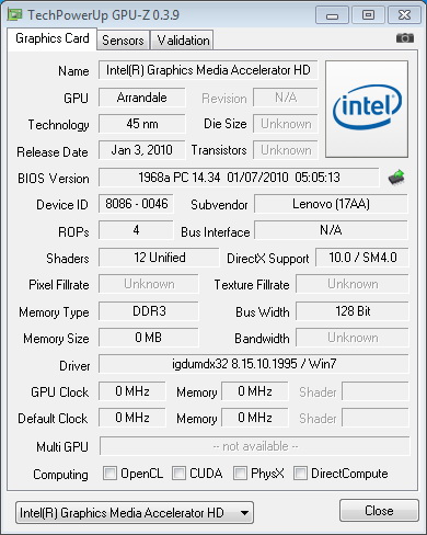 Y460_GPU-Z_Intel HD