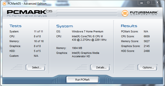 PCmark05 intel