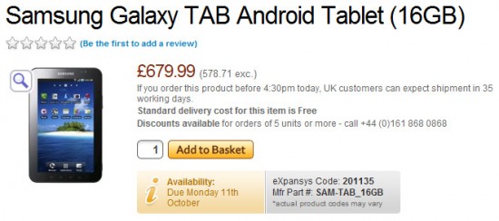 04-01 ราคาขายของ Samsung Galaxy Tab ในหลายๆ ส่วนของโลก