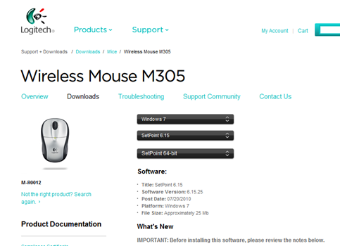 Wireless Mouse M305 B-02