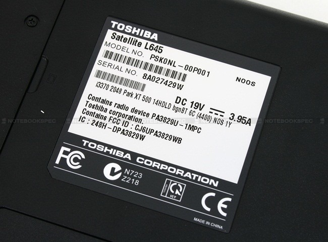 toshiba satellite L645 LM 35