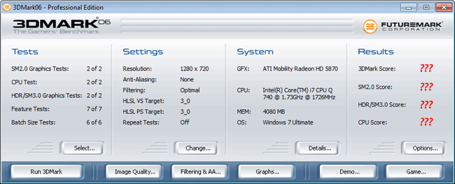 3DMark06 i7 Question