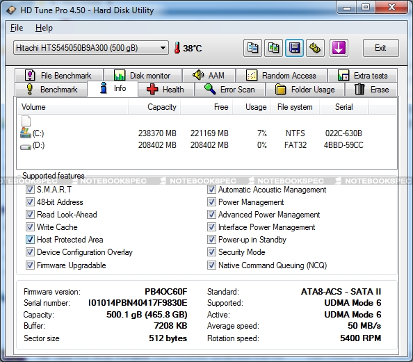 hd tune info1