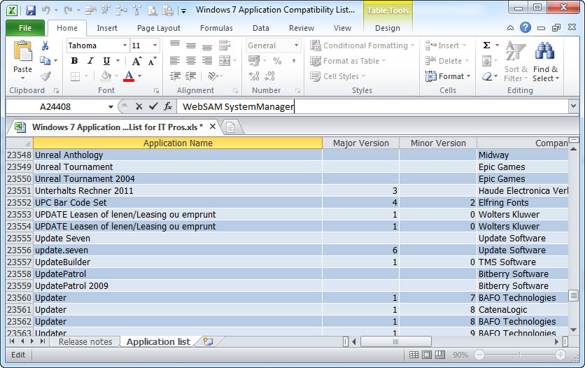 Compatibility list 02