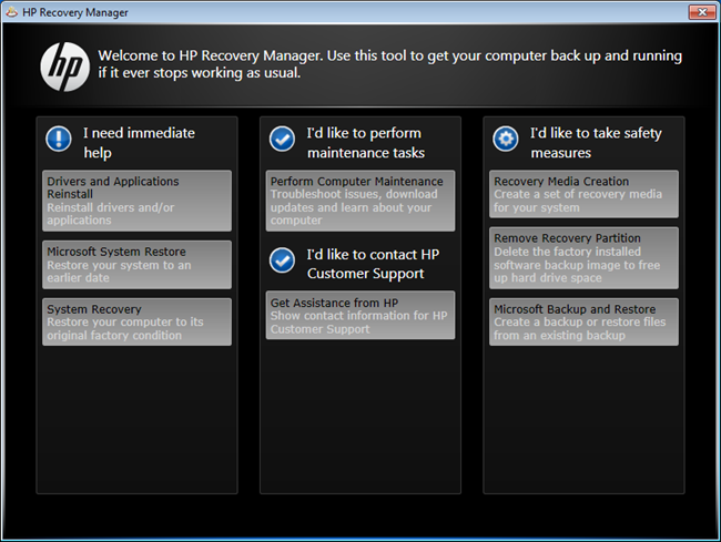 hp-recovery-manager