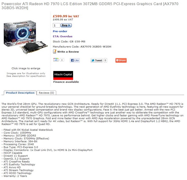 PowerColor Radeon HD 7970 LCS-2