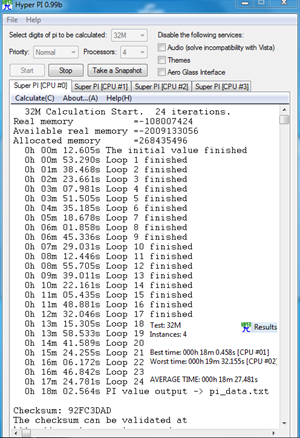 Hyper PI 32M = 18min 27.481sec