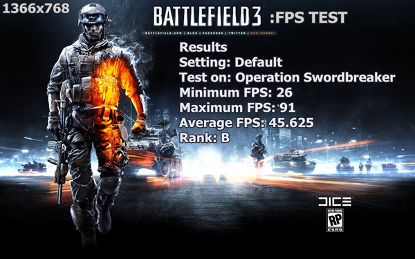 BF3 FPS Test