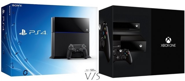 PS4 vs Xbox One box cover art