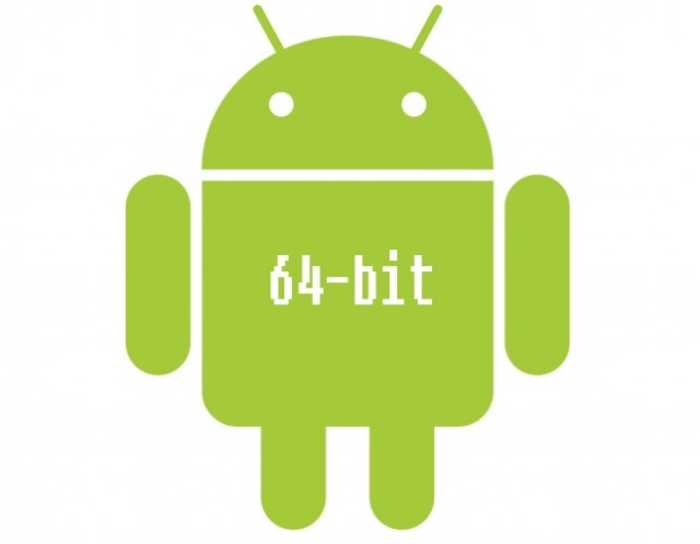 android logo with 64 bits 1