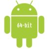 android logo with 64 bits