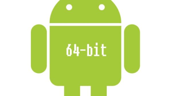 android logo with 64 bits