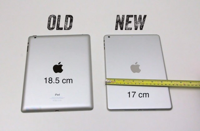 iPad 5 vs iPad 4 Measurements