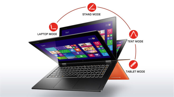 lenovo laptop convertible yoga 2 pro orange front 1