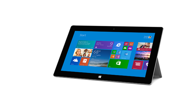 1. Surface 2 on kick stand
