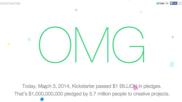 kickstarter 1 billion pledges