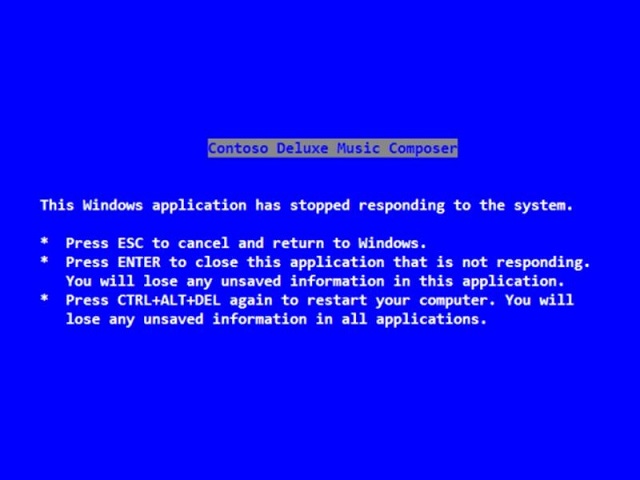 Steve Ballmer wrote the text for the old Blue Screen of Death 02 600