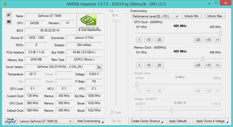 Nvidia Inspector Overclock Guide โอเวอร์คล็อกการ์ดจอ nVIDIA บนโน๊ตบุ๊คด้วย nVIDIA Inspector - Notebookspec