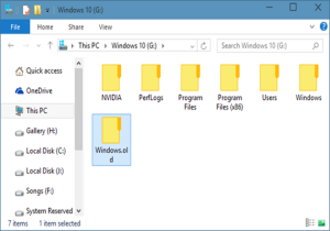 Delete Windows old folder Image0