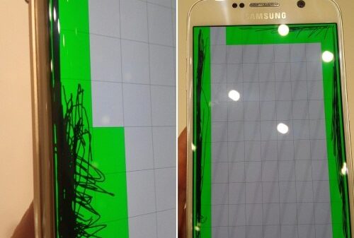 Samsung Galaxy S6 and S6 Edge TSP Grid mode test screen