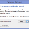 Windows Defender Error 01