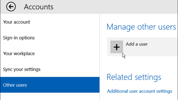 Create a Local Windows 10 Account 1