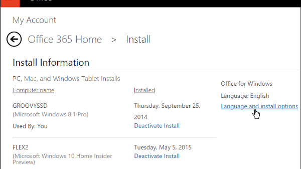 Install upgrade office 2016 preview 5