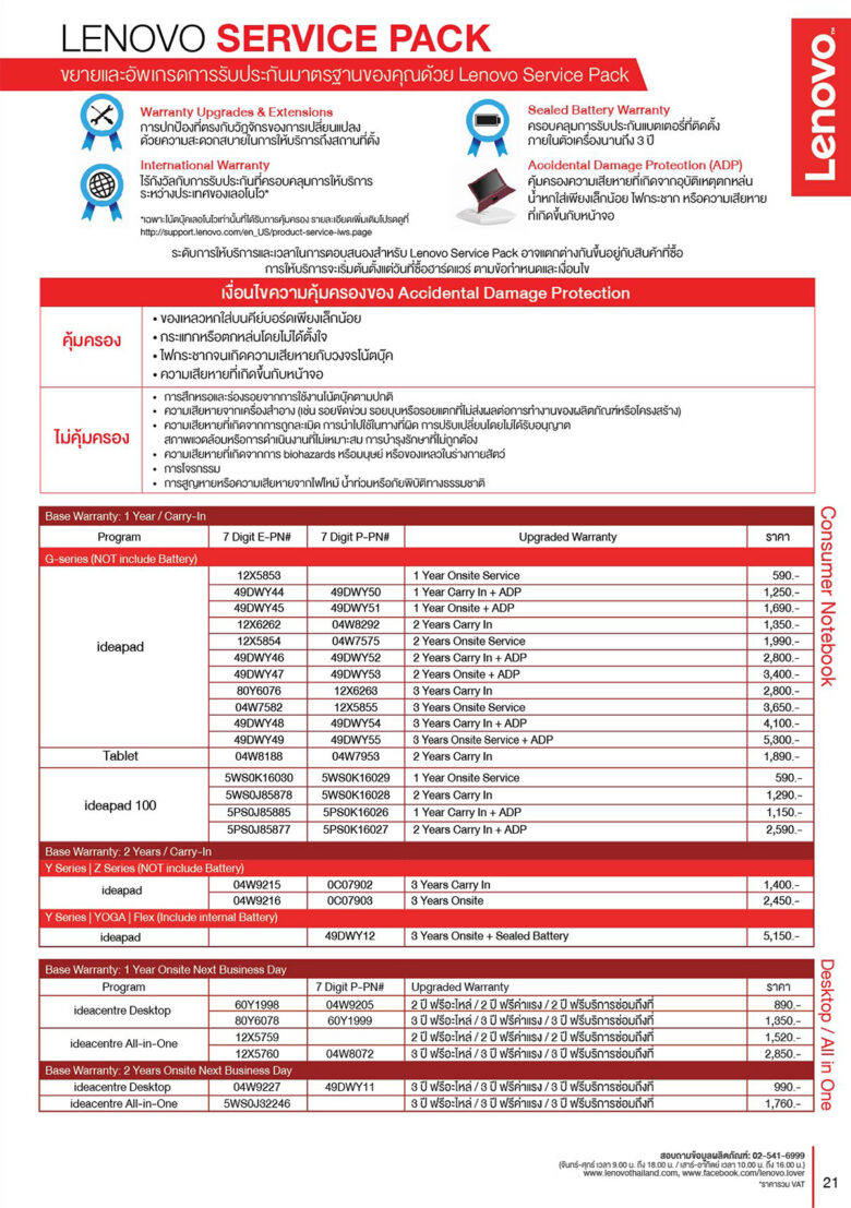 Lenovo Aug Sep 2015 อัพเดทโบรชัวร์โน๊ตบุ๊คล่าสุดประจำเดือน ส.ค.
