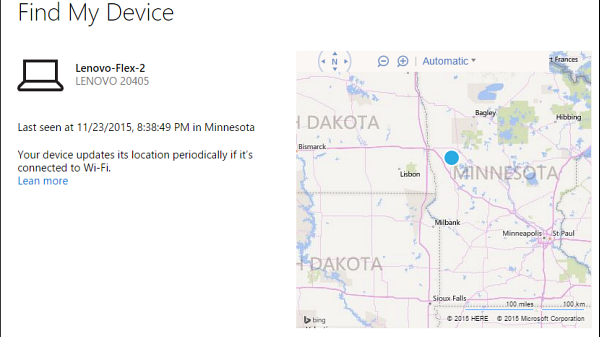 Find My Device Windows 10 2
