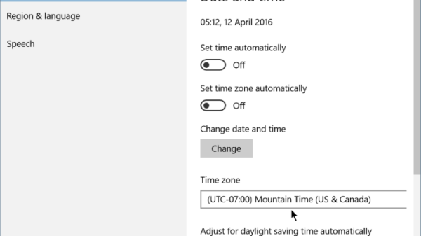 change date and time windows 10 1