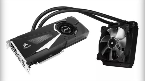MSI GeForce GTX 1080 with Corsair liquid cooling 600
