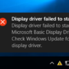 display driver failed 2