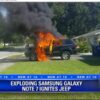 galaxy note 7 explode family jeep