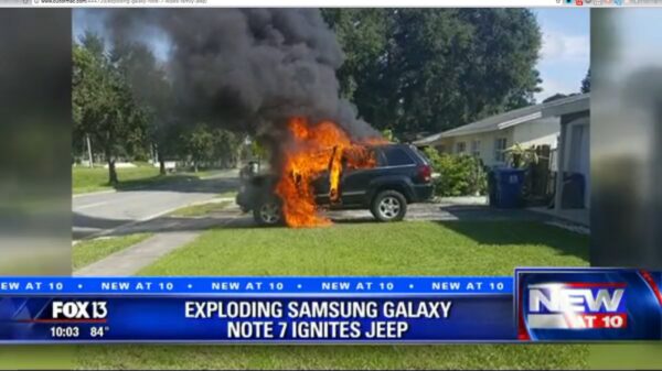 galaxy note 7 explode family jeep
