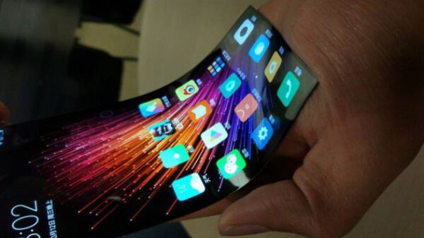 Future technology Concept of flexible display for Xiaomi smartphone 600