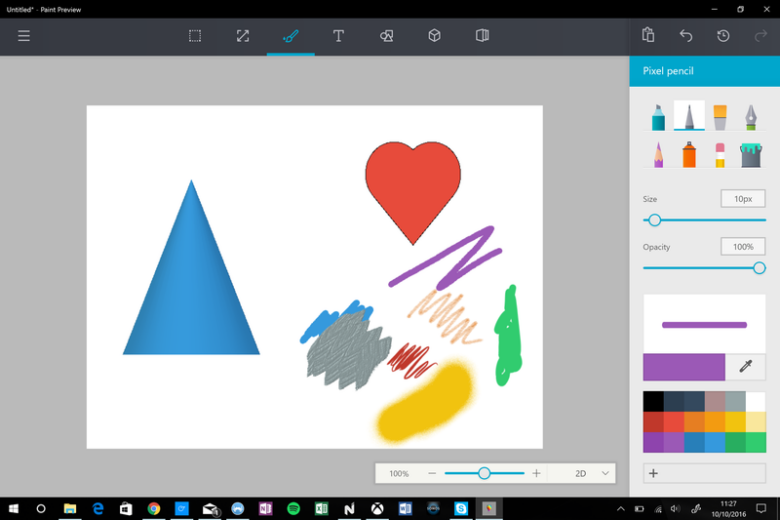 Пропал paint windows 10