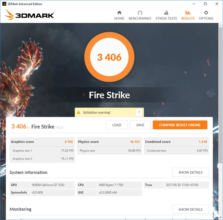 GT1030 3Dmark