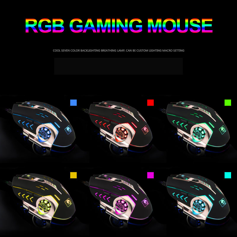 Technology XM 326 Gaming RGB Mouse with Optical Ergonomic USB Wired Pro Gamer Mice with 4000
